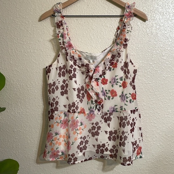 Lucky Brand floral chiffon tank top - Picture 2 of 12